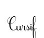 Cursif original font preview