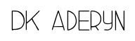 DK Aderyn original font preview