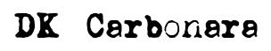DK Carbonara original font preview