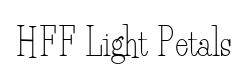 HFF Light Petals original font preview