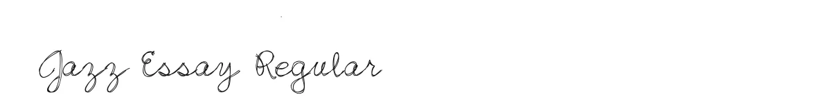 Jazz Essay Regular original font preview