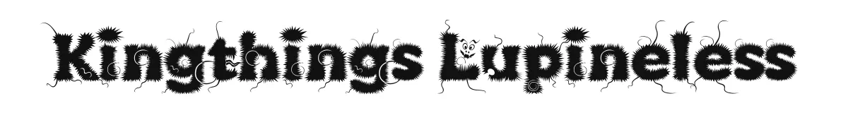Kingthings Lupineless original font preview