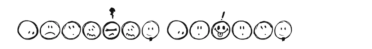Sketchy Smiley font preview