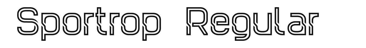 Sportrop Regular original font preview