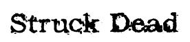 Struck Dead original font preview