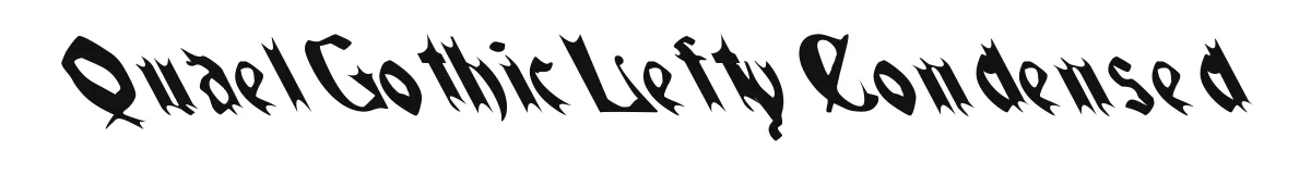 QuaelGothicLeftyCondensed original font preview