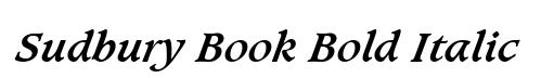 Sudbury Book Bold Italic