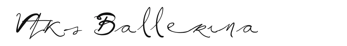 Vtks Ballerina original font preview
