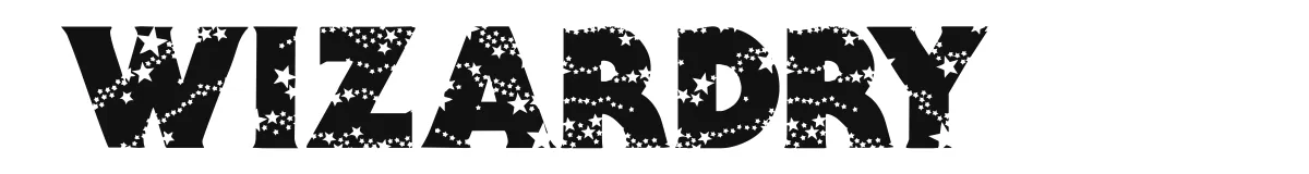 Wizardry original font preview