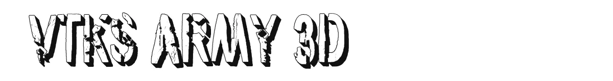 vtks army 3d original font preview