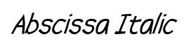 Abscissa Italic