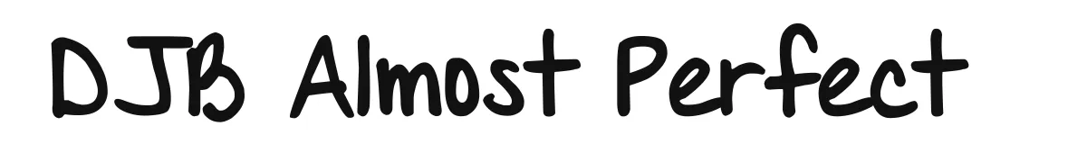 DJB Almost Perfect original font preview