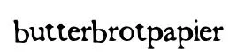butterbrotpapier original font preview
