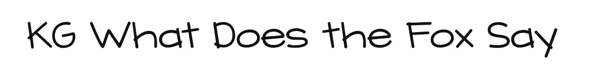 KG What Does the Fox Say font preview