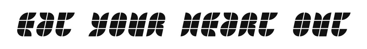 Eat your heart out original font preview