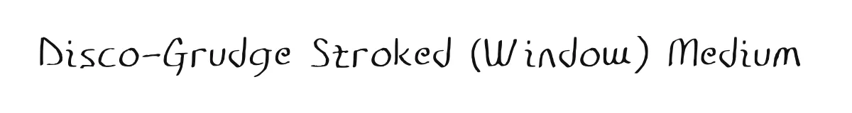 Disco-Grudge Stroked (Window) Medium original font preview