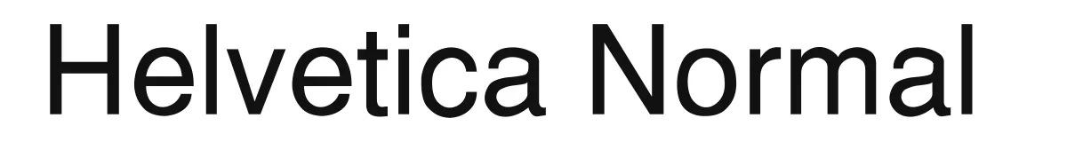 Helvetica Normal font preview