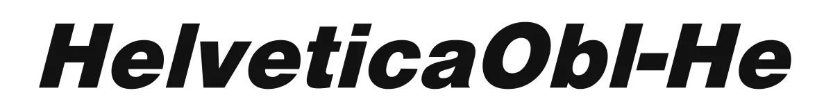 HelveticaObl-He font preview