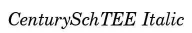 CenturySchTEE Italic