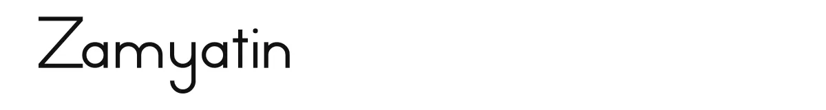Zamyatin original font preview