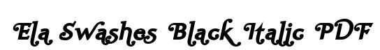 Ela Swashes Black Italic PDF