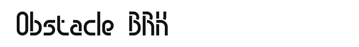 Obstacle BRK original font preview