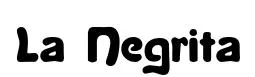 La Negrita original font preview