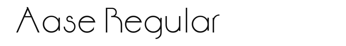 Aase Regular original font preview