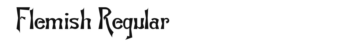 Flemish Regular original font preview