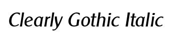 Clearly Gothic Italic