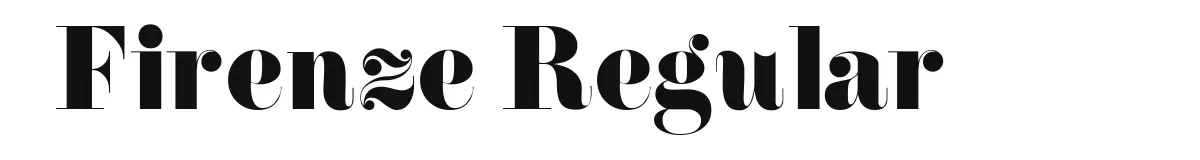 Firenze Regular original font preview