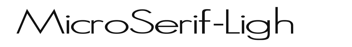 MicroSerif-Ligh original font preview
