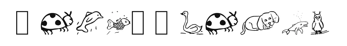 Pict'Animos original font preview