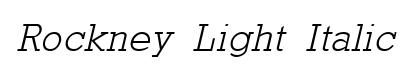 Rockney Light Italic
