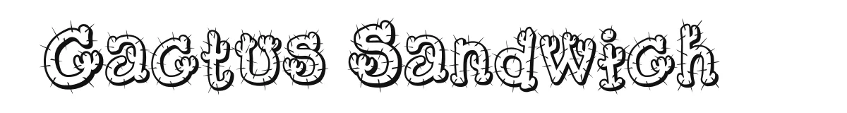 Cactus Sandwich original font preview