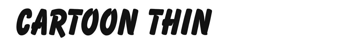 Cartoon Thin original font preview