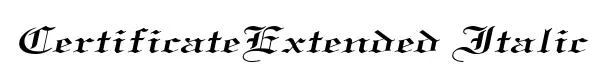 CertificateExtended Italic