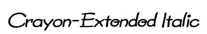 Crayon-Extended Italic original font preview