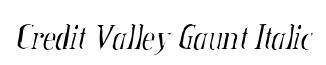 Credit Valley Gaunt Italic