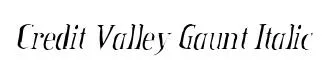 Credit Valley Gaunt Italic