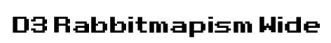 D3 Rabbitmapism Wide original font preview