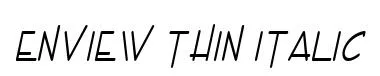 Enview Thin Italic original font preview