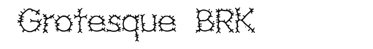 Grotesque BRK original font preview