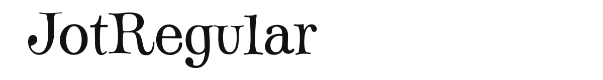 JotRegular original font preview