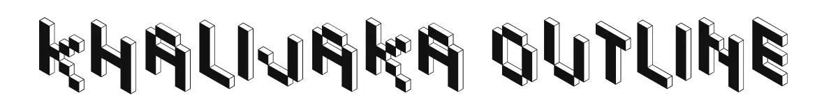 Khalijaka Outline original font preview