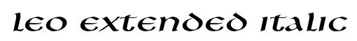 Leo Extended Italic original font preview