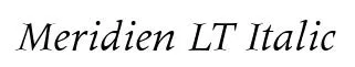 Meridien LT Italic