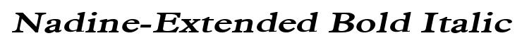 Nadine-Extended Bold Italic