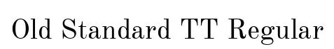 Old Standard TT Regular original font preview