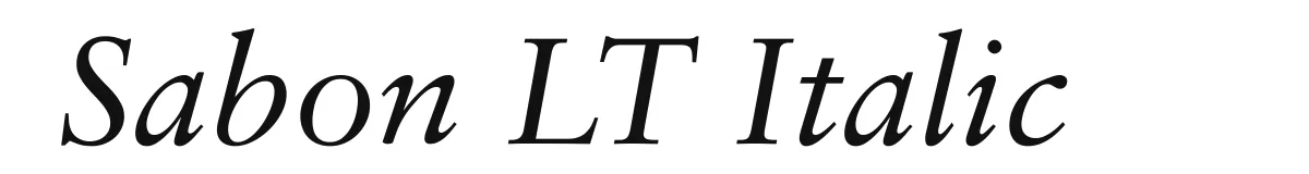 Sabon LT Italic original font preview